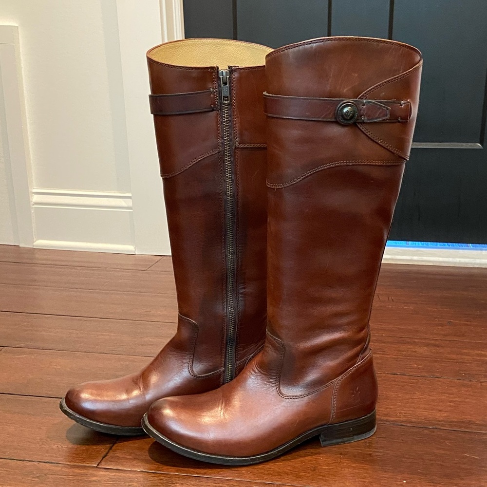 Genuine Frye Leather Tall Boots Sz 7